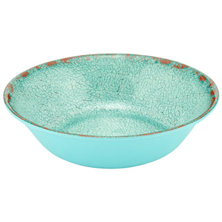 Dalebrook Casablanca TBL1632 Blue ceramic bowl with textured surface on a white background