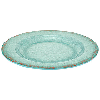 Dalebrook Casablanca TBL1633 Blue large ceramic dinner dish with textured surface on a white background