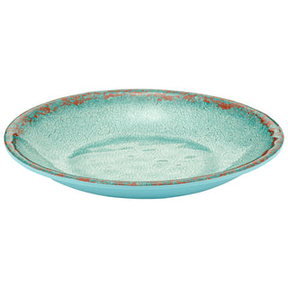 Dalebrook Casablanca BL1635 Blue ceramic salad bowl with textured surface on a white background
