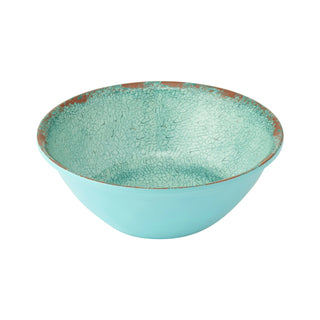 Dalebrook Casablanca TBL1636 Blue ceramic salad bowl with textured surface on a white background