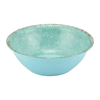 Dalebrook Casablanca TBL1637 Blue ceramic bowl with textured surface on a white background