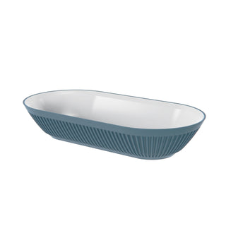 Dalebrook TBL50017 Melamine platter for retail food display Steel Blue