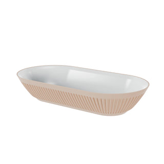 Dalebrook TCM50017 Melamine platter for retail food display Oat Cream