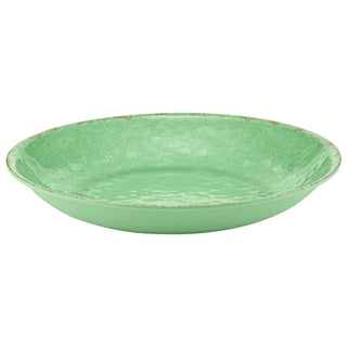 Dalebrook Casablanca TG1630 Green extra large ceramic round bowl with textured surface on a white background