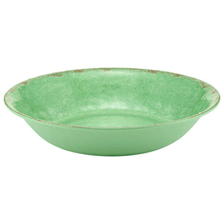 Dalebrook Casablanca TG1631 Green large ceramic round bowl with textured surface on a white background