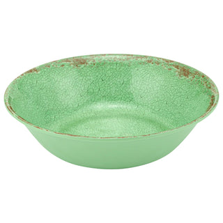 Dalebrook Casablanca TG1632 Green ceramic bowl with textured surface on a white background