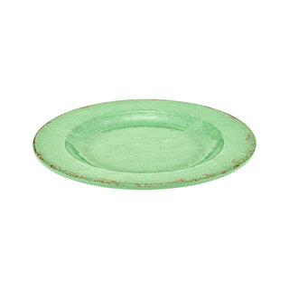 Dalebrook Casablanca TG1634 Green small ceramic dinner dish with textured surface on a white background
