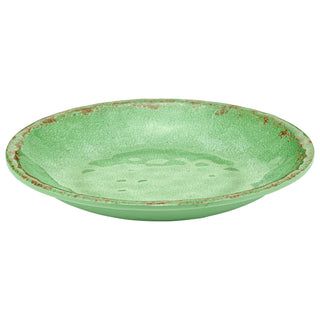 Dalebrook Casablanca TG1635 Green ceramic salad bowl with textured surface on a white background
