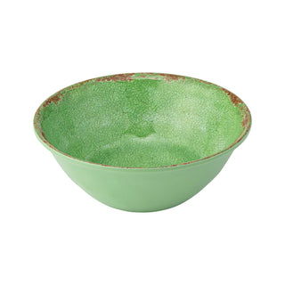 Dalebrook Casablanca TG1636 Green ceramic salad bowl with textured surface on a white background
