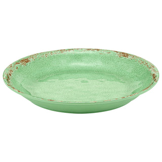 Dalebrook Casablanca TG1639 Green large ceramic shallow dish with textured surface on a white background