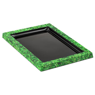 Dalebrook TGRS2321B Flat Grass Green frame platter with black base - modern System 840 tray for promotional or hero displays.