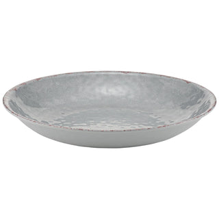 Dalebrook Casablanca TGY1630 Grey extra large ceramic round bowl with textured surface on a white background