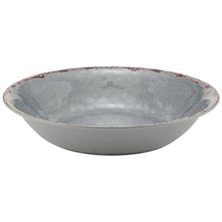 Dalebrook Casablanca TGY1631 Grey large ceramic round bowl with textured surface on a white background