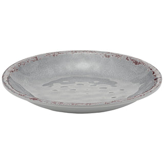 Dalebrook Casablanca TGY1635 Grey ceramic salad bowl with textured surface on a white background
