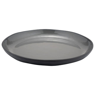 Dalebrook Marl TGY4605 Charcoal Grey large deep melamine dish with a speckled stoneware-effect finish, perfect for soups, stews, or large portions.