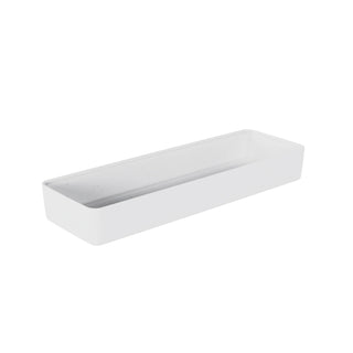 Dalebrook Kata 4200ml Melamine White Rectangular Buffet Display Serving Crock Platter great for rows of pastries, sushi, or fruit platters. TKTW4228