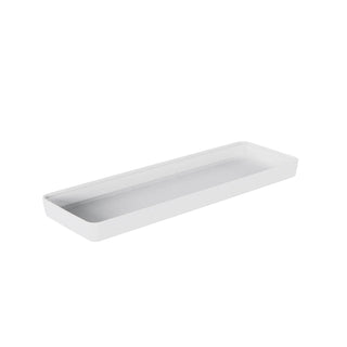 Dalebrook Kata 1750ml Melamine White Rectangular Buffet Display Serving Crock Platter perfect for slimline presentations like fish, sushi, or hors d'oeuvres. TKTW4238