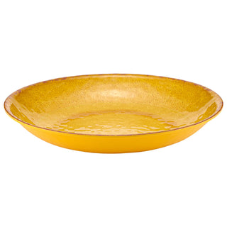 Dalebrook Casablanca TOR1630 Orange extra large ceramic round bowl with textured surface on a white background