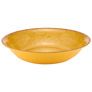 Dalebrook Casablanca TOR1631 Orange large ceramic round bowl with textured surface on a white background