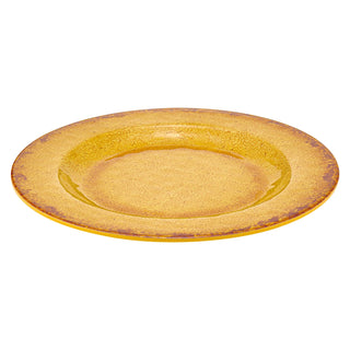 Dalebrook Casablanca TOR1633 Orange large ceramic dinner dish with textured surface on a white background