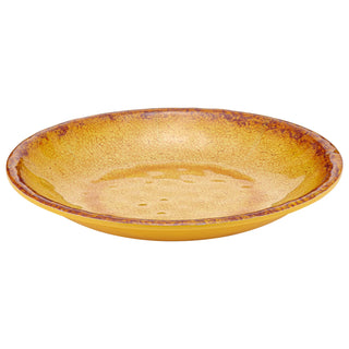 Dalebrook Casablanca TOR1635 Orange ceramic salad bowl with textured surface on a white background