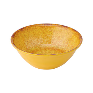 Dalebrook Casablanca TOR1636 Orange ceramic salad bowl with textured surface on a white background