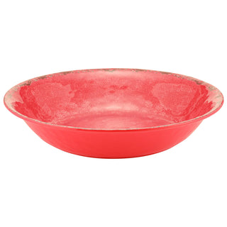 Dalebrook Casablanca TR1631 Red large ceramic round bowl with textured surface on a white background
