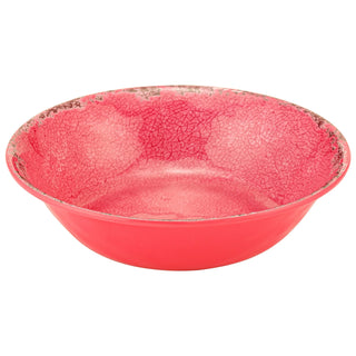 Dalebrook Casablanca TR1632 Red ceramic bowl with textured surface on a white background