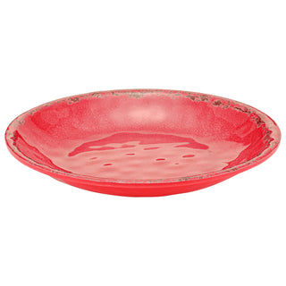 Dalebrook Casablanca TR1635 Red ceramic salad bowl with textured surface on a white background