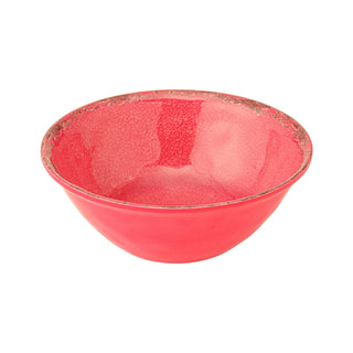 Dalebrook Casablanca TR1636 Red ceramic salad bowl with textured surface on a white background