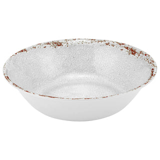 Dalebrook Casablanca TW1632 White ceramic bowl with textured surface on a white background