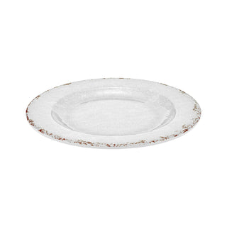 Dalebrook Casablanca TW1634 White small ceramic dinner dish with textured surface on a white background