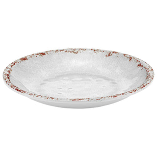 Dalebrook Casablanca TW1635 White ceramic salad bowl with textured surface on a white background