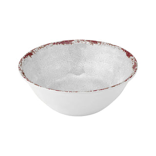 Dalebrook Casablanca TW1636 White ceramic salad bowl with textured surface on a white background