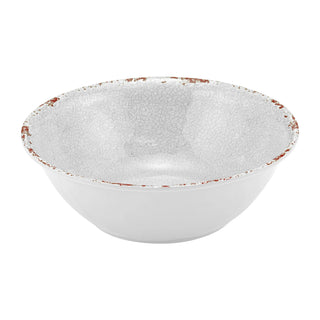 Dalebrook Casablanca TW1637 White ceramic bowl with textured surface on a white background
