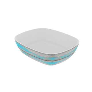 Dalebrook Tura 1/2 GN Melamine Curved Buffet Display Serving Crock Bowl Calypso Blue TWD7712BL