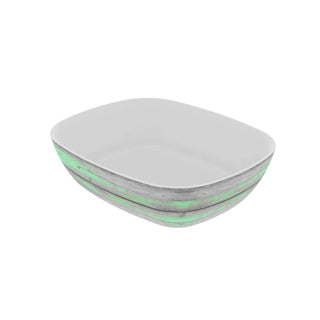 Dalebrook Tura 1/2 GN Melamine Curved Buffet Display Serving Crock Bowl Teal TWD7712TL