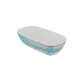 Dalebrook Tura 1/3 GN Melamine Curved Buffet Display Serving Crock Bowl Calypso Blue TWD7713BL