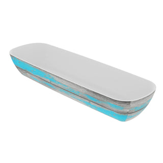 Dalebrook Tura 2/4 GN Melamine Curved Buffet Display Serving Crock Bowl Calypso Blue TWD7724BL