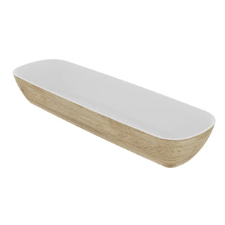 Dalebrook Tura 2/4 GN Melamine Curved Buffet Display Serving Crock Bowl Natural TWD7724O