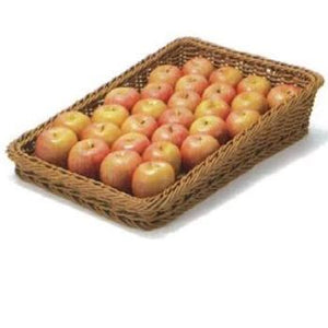Polywicker basket fresh produce display retail shelf