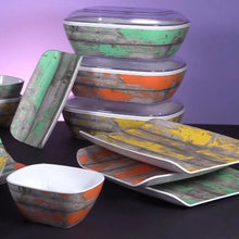 Load image into Gallery viewer, Dalebrook Tura Calypso Paint Effect Woodgrain Crock Platter Collection