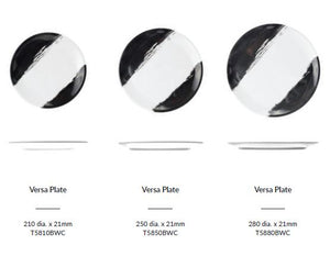 Black Watercolour Versa Plates - Dalebrook